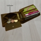 Preview: Edle Voll-Leder Herren Geldbörse Brieftasche RFID Schutz Riegelverschluss Querformat (braun)